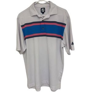 FootJoy FJ Polo Golf Shirt Short Sleeve Large White